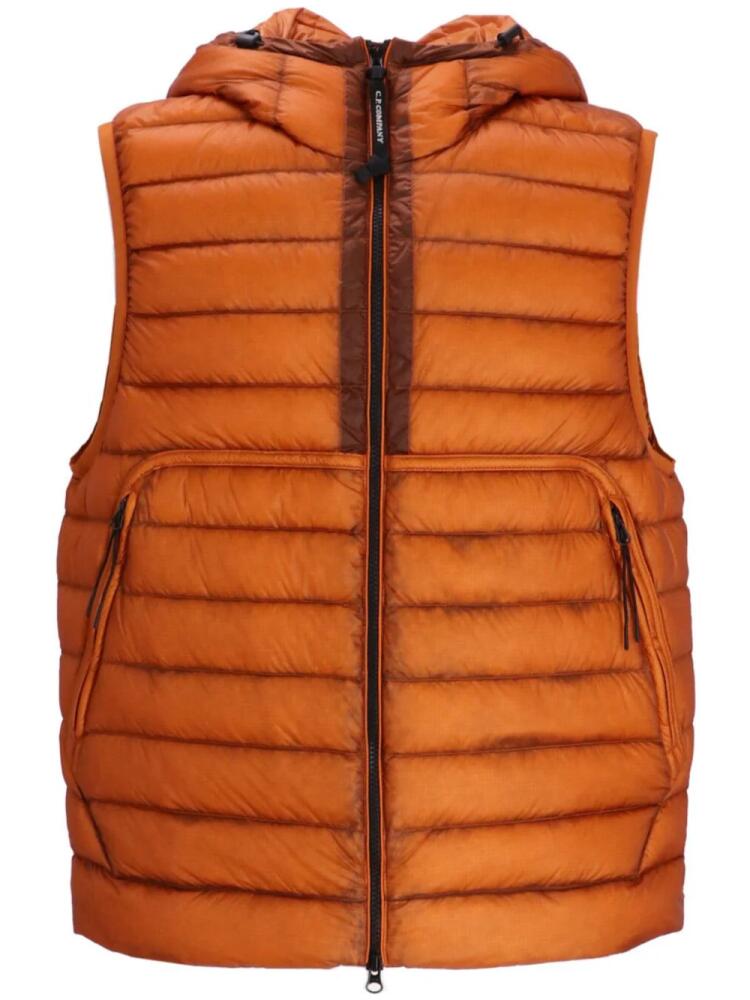 C.P. Company D. D. Shell Google down vest - Orange Cover