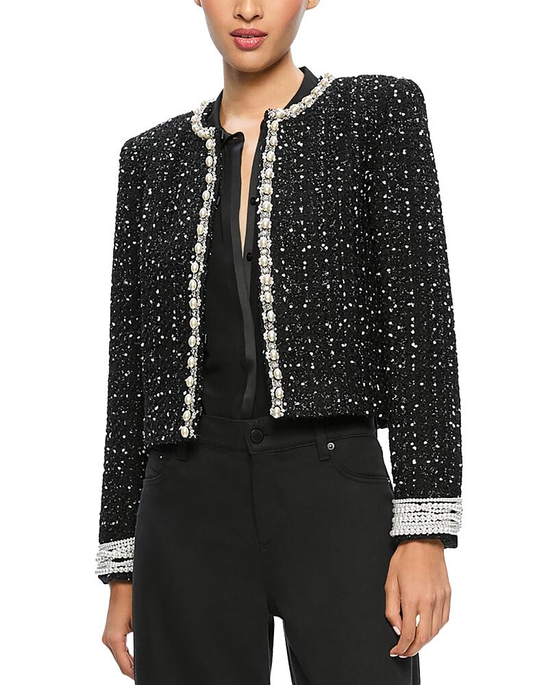 Alice and Olivia Dorian Embellished Boxy Blazer Cover