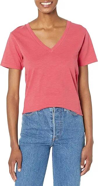 PACT Easy V-Neck Tee (Dahlia) Women's Clothing Cover