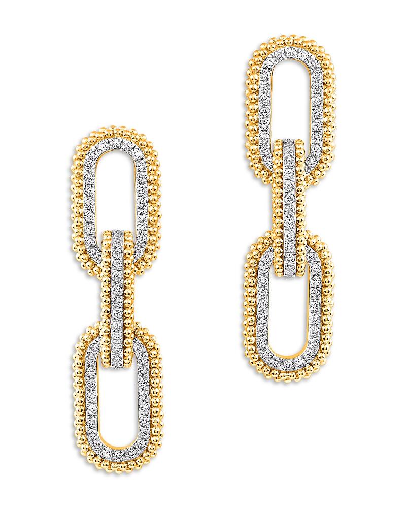 Harakh Diamond Beaded Paperclip Drop Earrings in 18K Yellow Gold, 0.7 ct. t. w. Cover