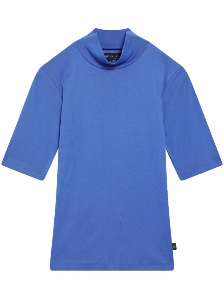 agnès b. Vian high-neck top - Blue Cover