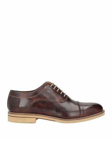 Baldinini Man Lace-up shoes Dark brown Soft Leather Cover