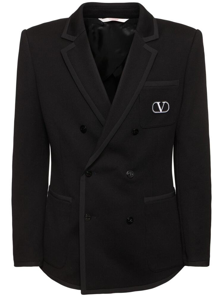 VALENTINO Vlogo Signature Cotton Stitch Blazer Cover