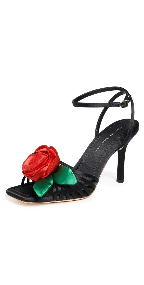 Loeffler Randall Rey Flower Sandals Black/Red/Emerald Cover