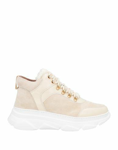 181 Woman Sneakers Beige Calfskin, Kidskin Cover