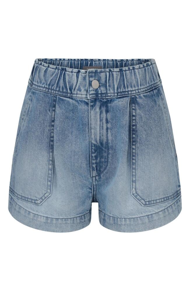 DL1961 Laura Elastic High Waist Denim Shorts in Super Light Cover