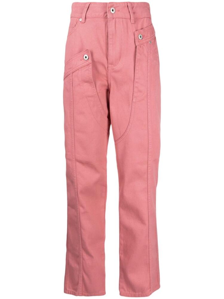 Feng Chen Wang high-waist straight-leg jeans - Pink Cover