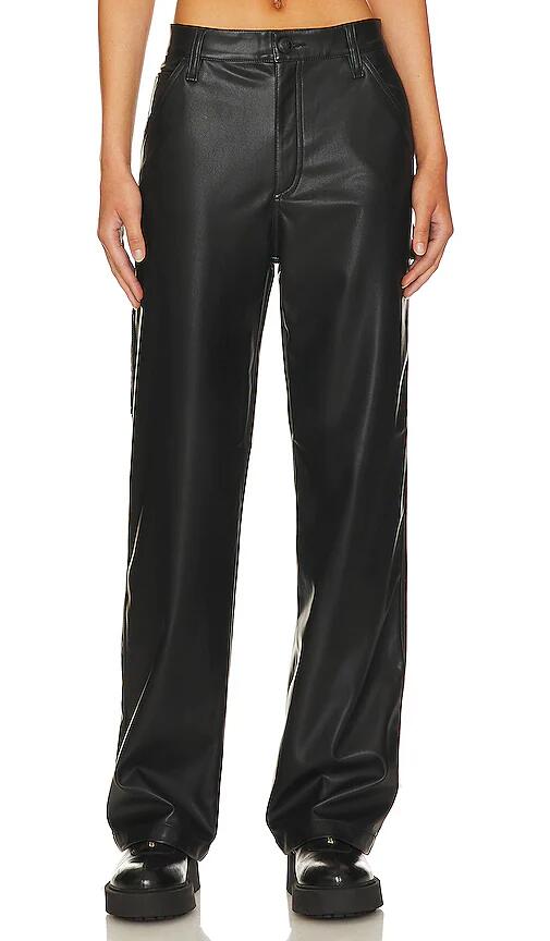 Rag & Bone Sid Faux Leather Carpenter Pant in Black Cover