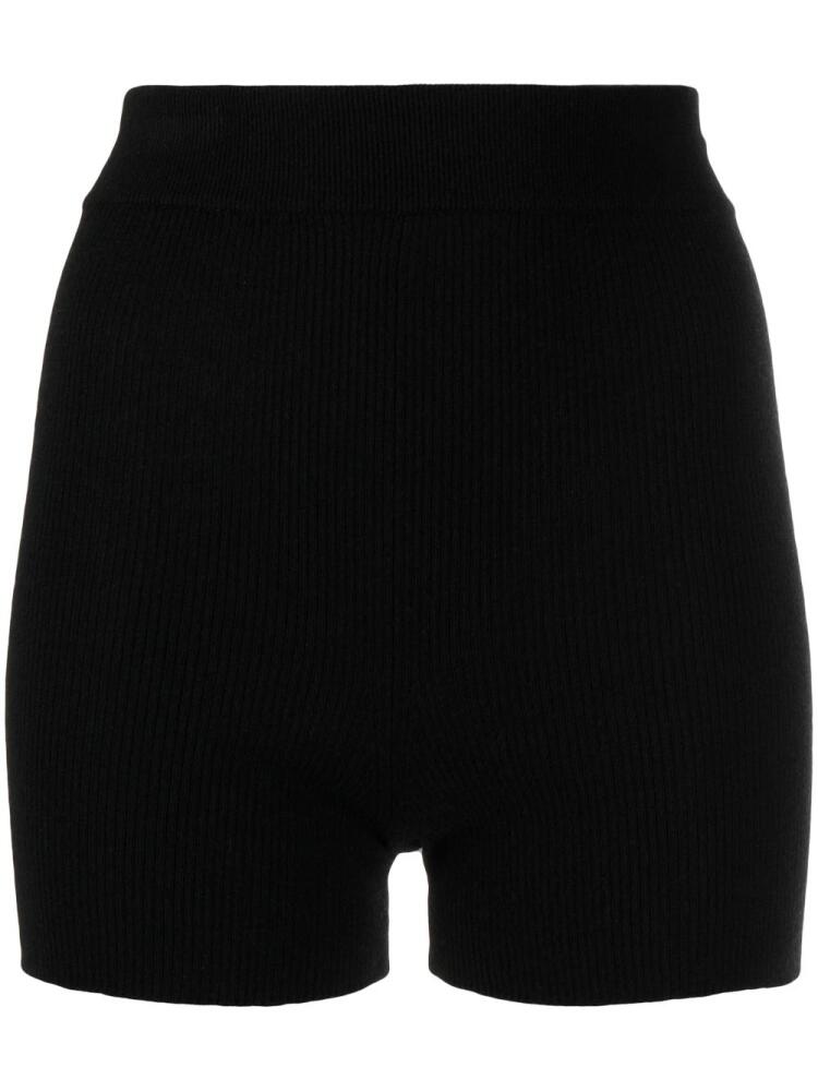 Cashmere In Love Alexa ribbed-knit biker shorts - Black Cover