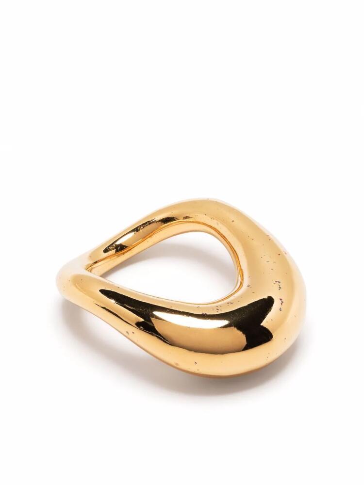 Charlotte Chesnais Lips curved ring - Gold Cover