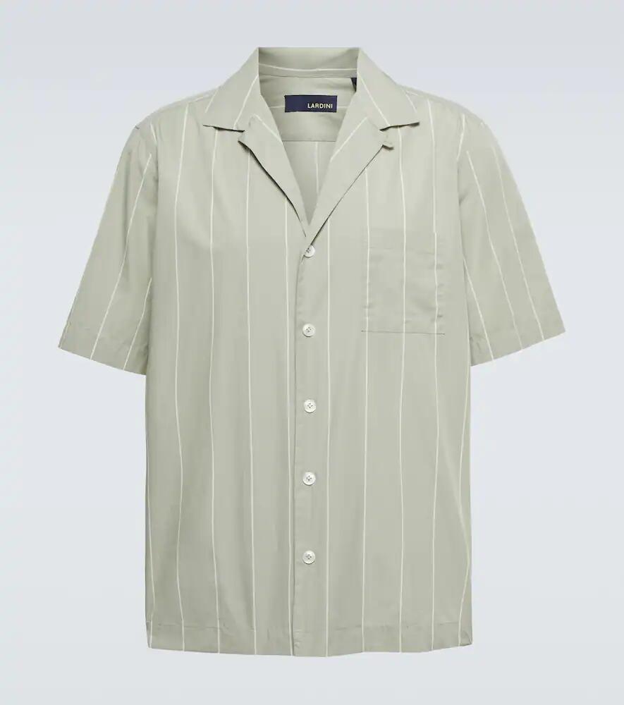 Lardini Striped camp-collar cotton shirt Cover