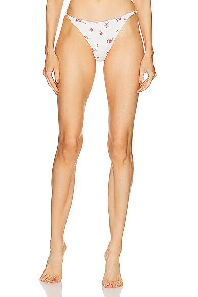 Ganni Mini Brief Bikini Bottom in Cream Cover