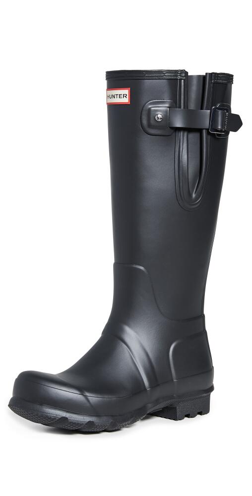 Hunter Boots Men's Tall Side Adjustable Rain Boots Black Cover