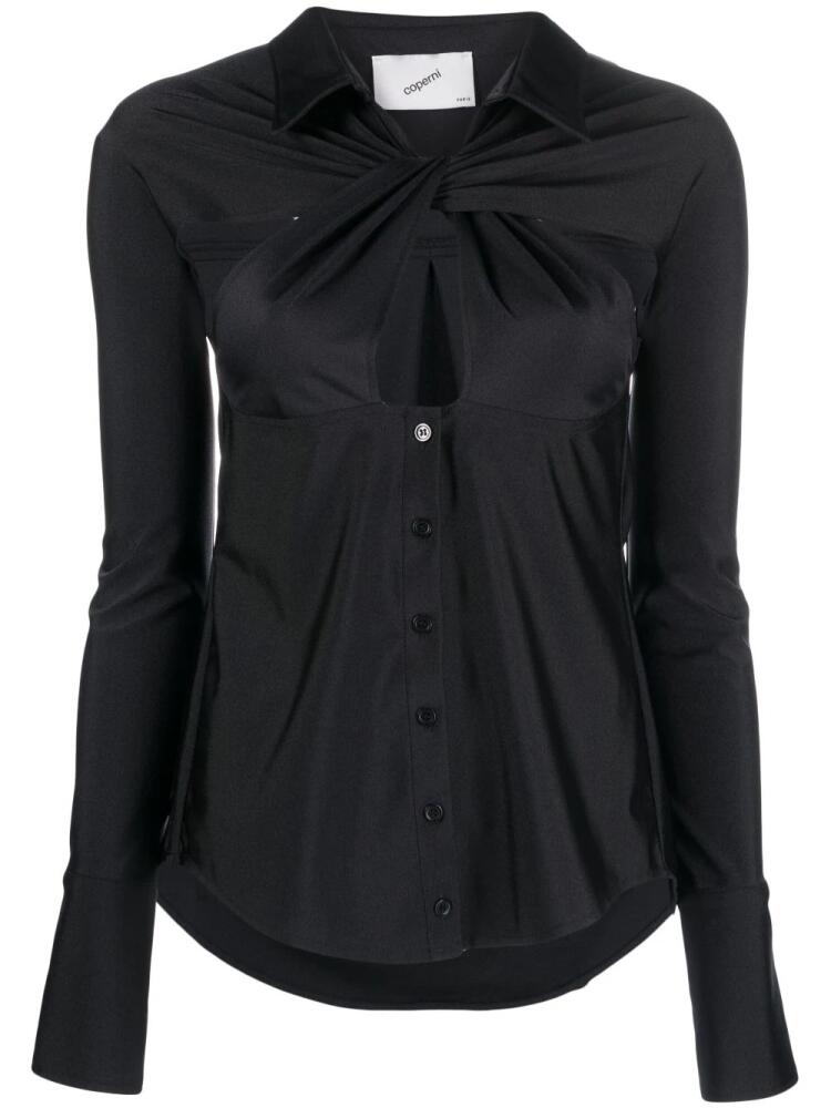 Coperni cut-out draped shirt - Black Cover