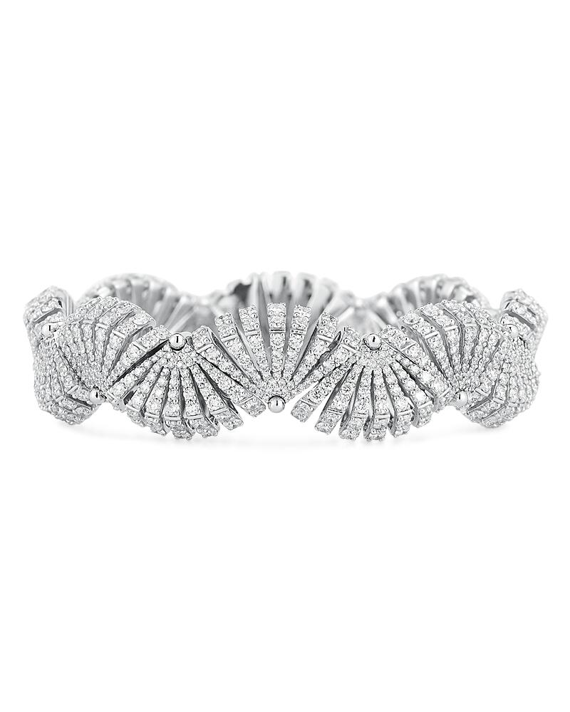 Miseno Jewelry 18K White Gold Raggi Diamond Pave Bracelet Cover