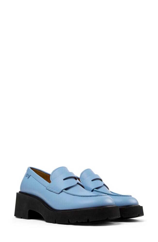 Camper Platform Penny Loafer in Medium Blue Cover