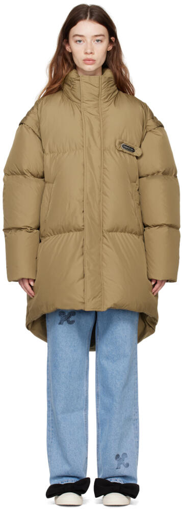 KIMHĒKIM Beige Detachable Sleeve Down Jacket Cover