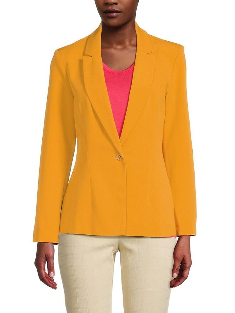 NANETTE nanette lepore Women's Notch Lapel Jacket - Apricot Cover