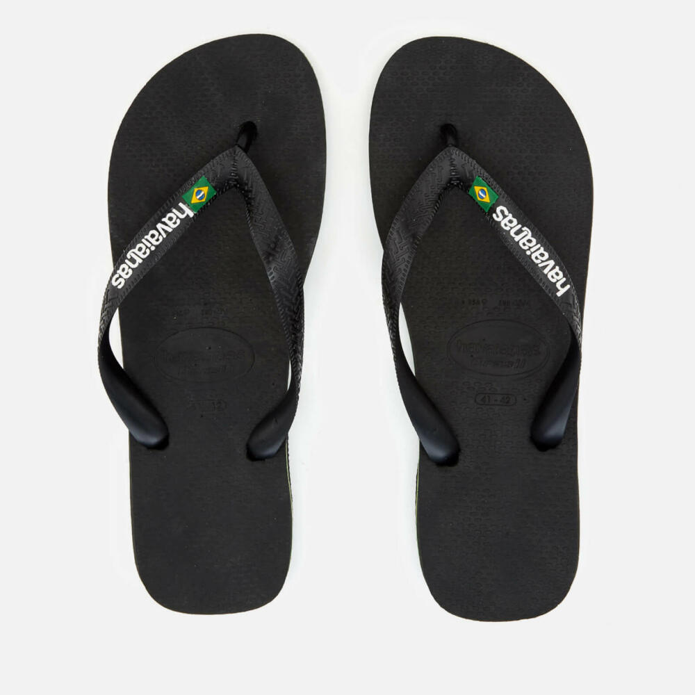 Havaianas Men's Brasil Logo Flip Flops - Black Cover