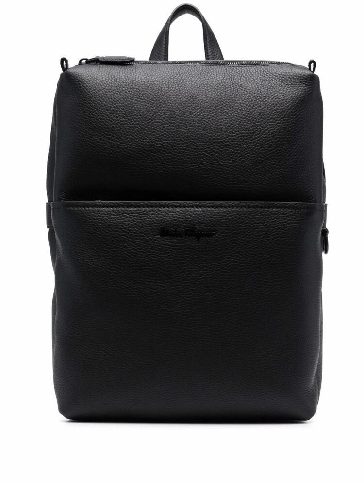 Ferragamo zip-up leather backpack - Black Cover