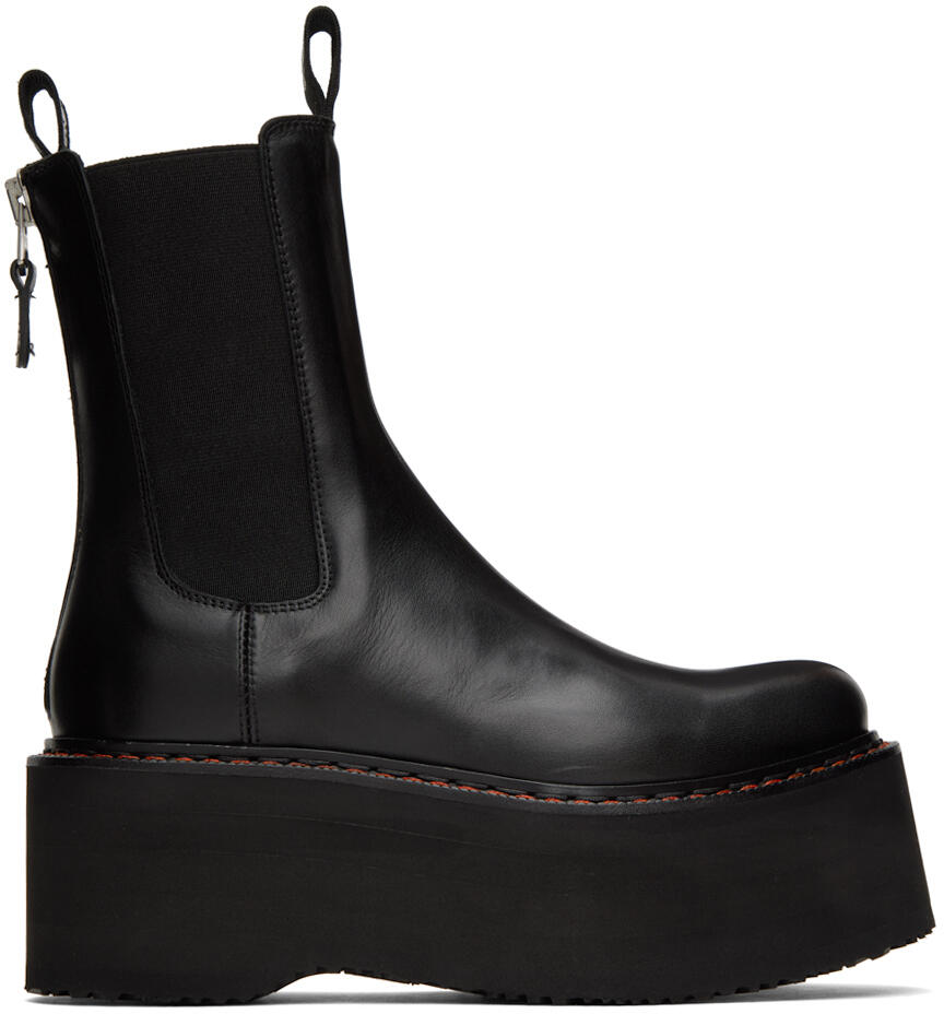 R13 Black Double Stack Boots Cover