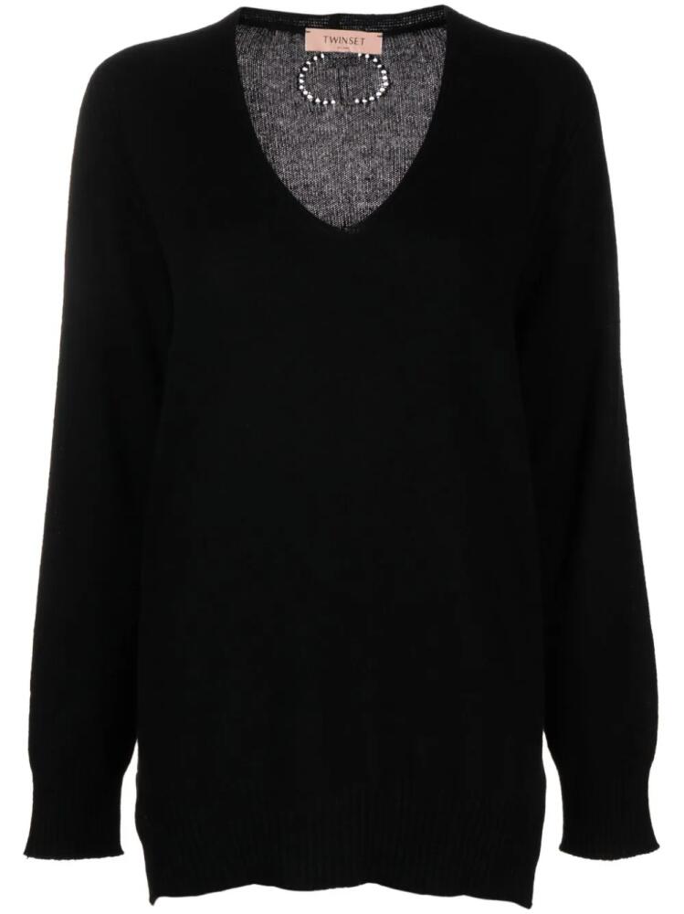 TWINSET V-neck cashmere jumper - Black Cover