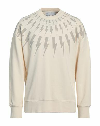 Neil Barrett Man Sweatshirt Cream Cotton, Elastane Cover