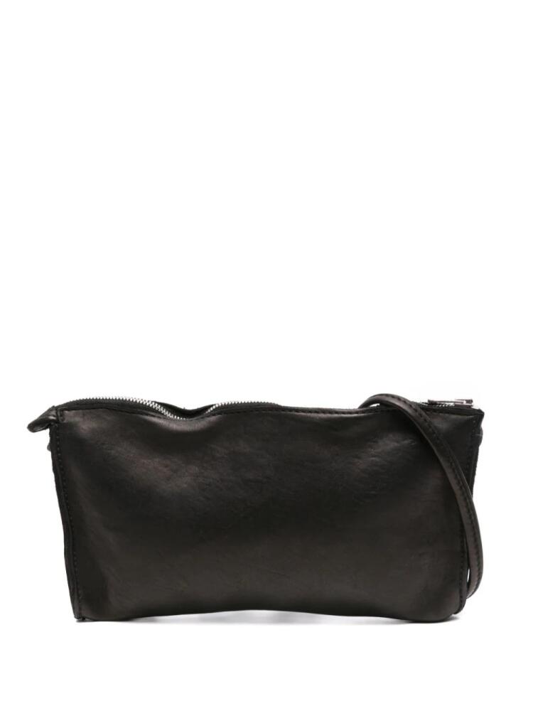 Guidi zipped leather messenger bag - Black Cover