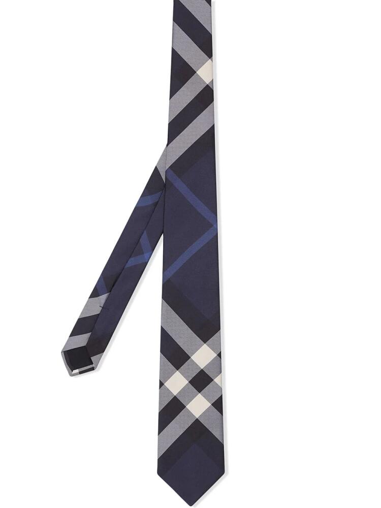 Burberry classic cut check tie - Blue Cover