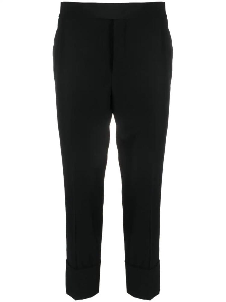 SAPIO straight-leg cropped trousers - Black Cover