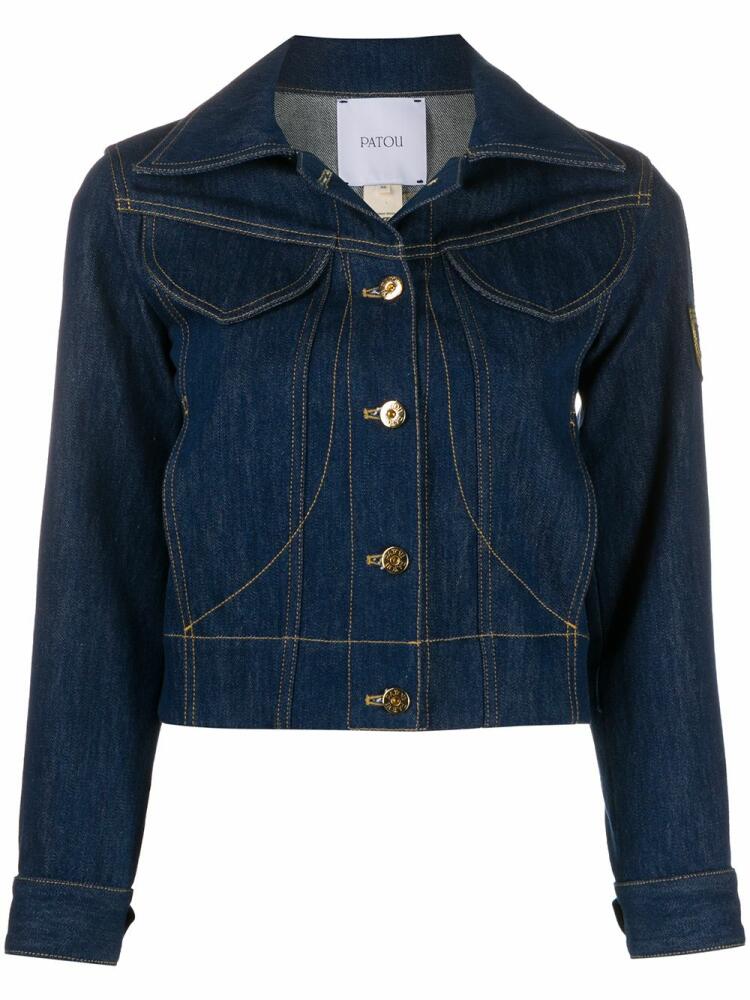 Patou logo-embroidered denim jacket - Blue Cover