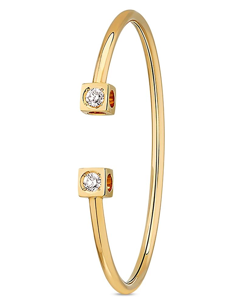 Dinh Van 18K Yellow Gold Le Cube Diamant Diamond Cuff Bangle Bracelet Cover