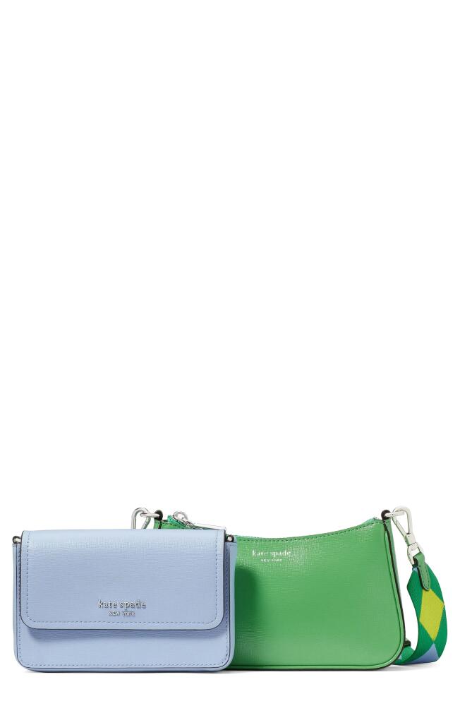 Kate Spade New York morgan double up colorblock saffiano leather crossbody bag in North Star Multi Cover