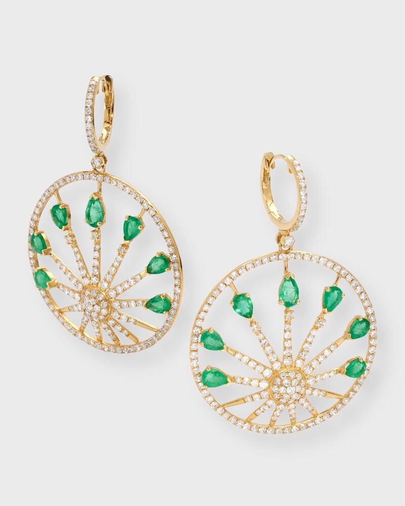 Kastel Jewelry 18K Yellow Gold Arinna Emerald and Diamond Earrings Cover