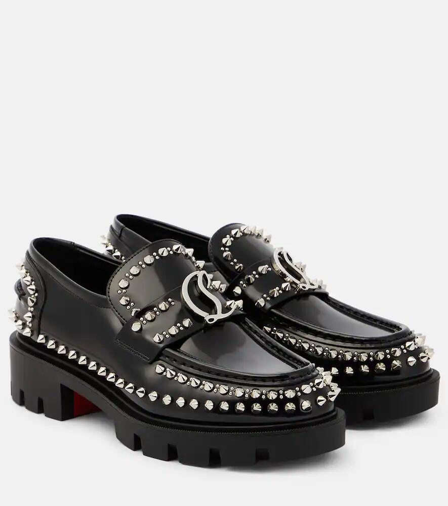 Christian Louboutin CL Moc Lug Spikes leather loafers Cover