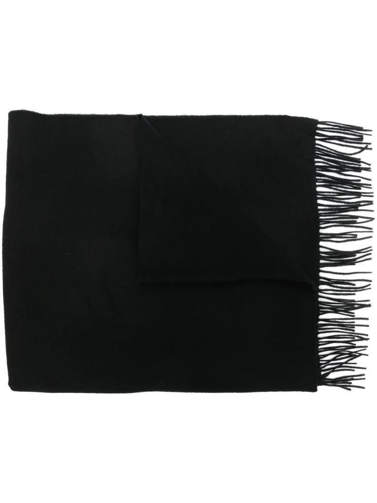 Johnstons of Elgin Joe logo-patch detail scarf - Black Cover