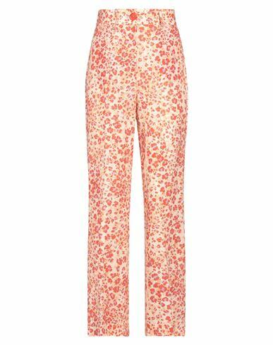 Soallure Woman Pants Apricot Linen Cover