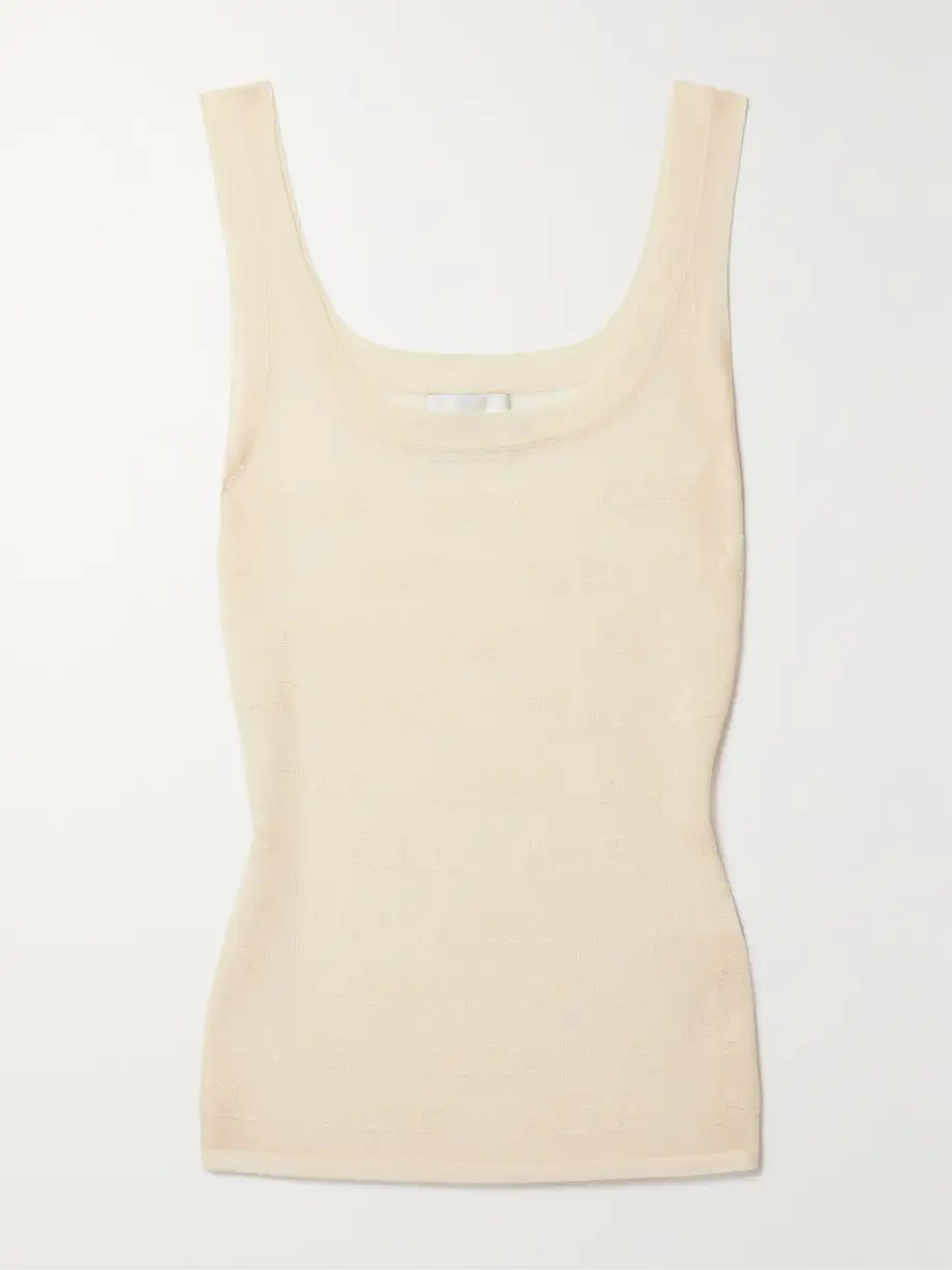 Aje - Method Jacquard-knit Tank - Ivory Cover