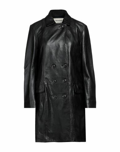 Zadig & voltaire Woman Overcoat & Trench Coat Black Lambskin Cover