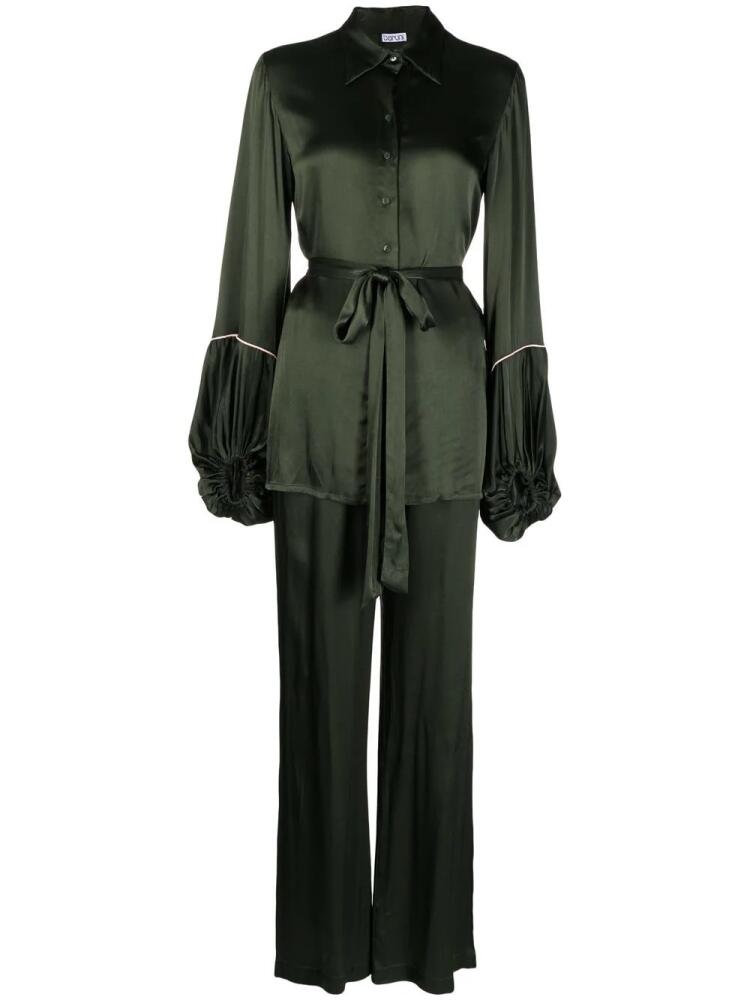 Baruni pyjama-style co-ord set - Green Cover