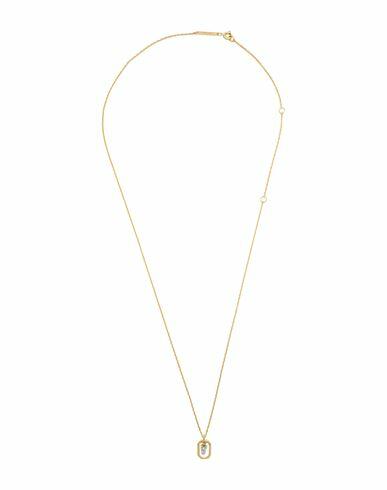 P D Paola Mini Letter V Necklace Woman Necklace Gold 925/1000 Silver, Zirconia Cover