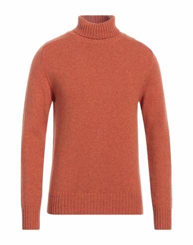 Isaia Man Turtleneck Orange Cashmere Cover