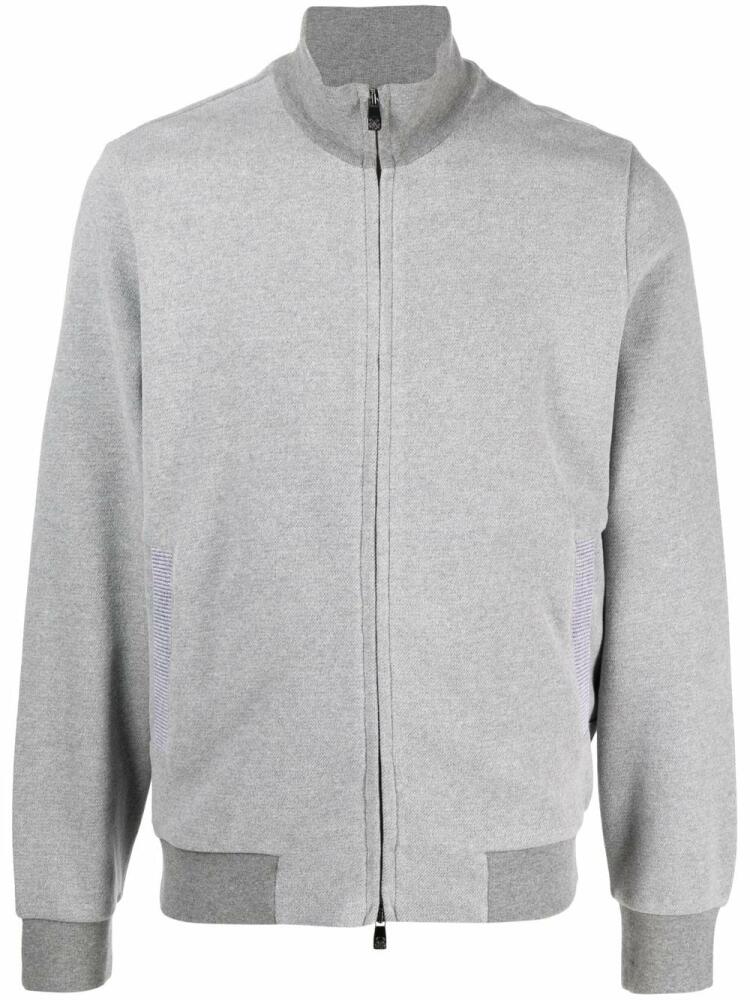 Corneliani mock-neck zip sweatshirt - Grey Cover