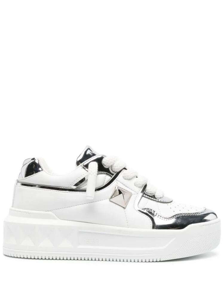 Valentino Garavani One Stud leather chunky sneakers - White Cover