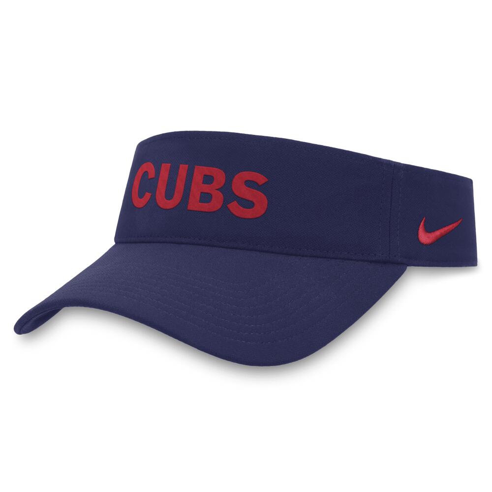 Chicago Cubs Wordmark Nike Men's Dri-FIT MLB Visor in Blue Cover