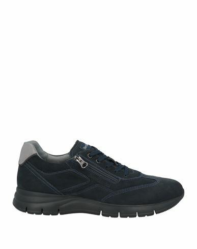 Nero Giardini Man Sneakers Midnight blue Leather Cover