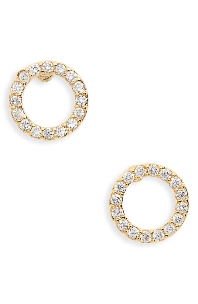 Estella Bartlett Pavé Crescent Moon Stud Earrings in Gold Cover