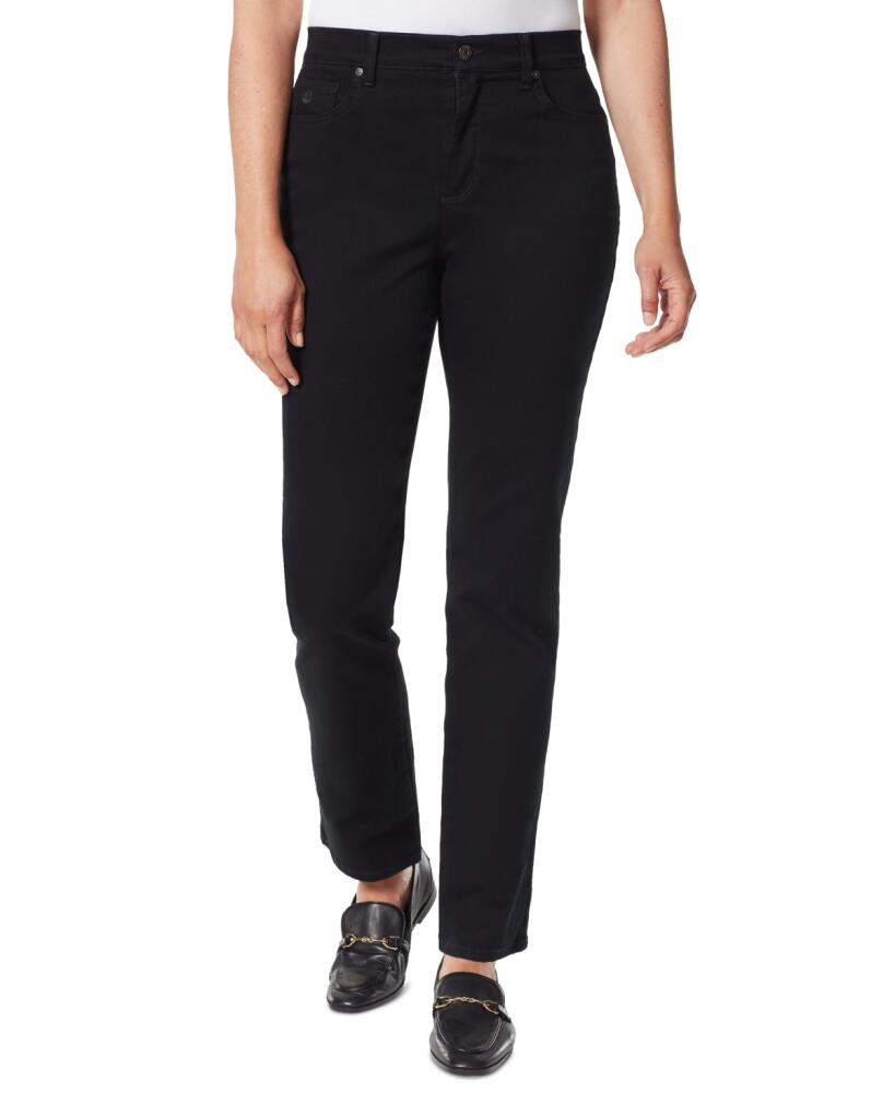 Gloria Vanderbilt Petite Amanda High Rise Straight-Leg Jeans, Petite & Petite Short - Black Cover