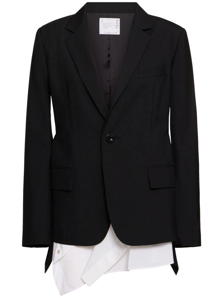 SACAI Suiting & Cotton Poplin Blazer Cover