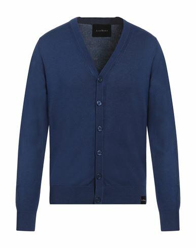 John Richmond Man Cardigan Blue Viscose, Nylon Cover